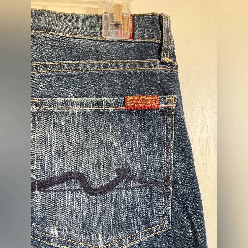 7 for All Mankind Dark Wash High Waist Bootcut Denim Jeans #Br - Image 8