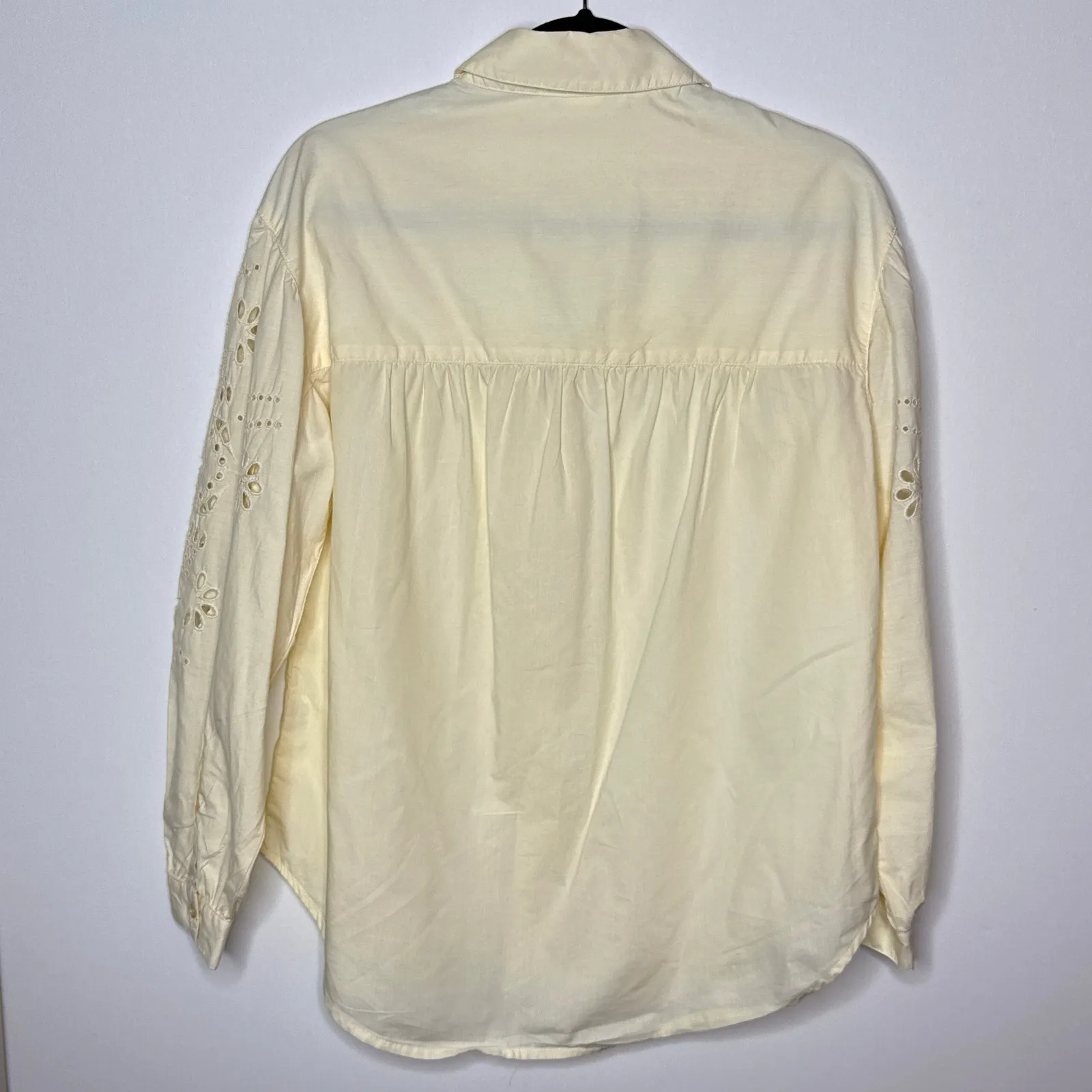 Matilda Jane Good Hart Under Canvas Structured Eyelet Long Sleeve Blouse Small - Image 7