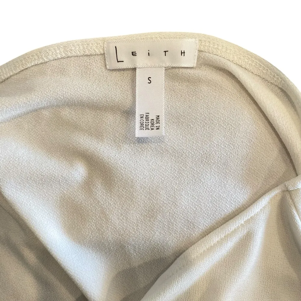 Leith White Knot Front Short Sleeve Top - Image 7