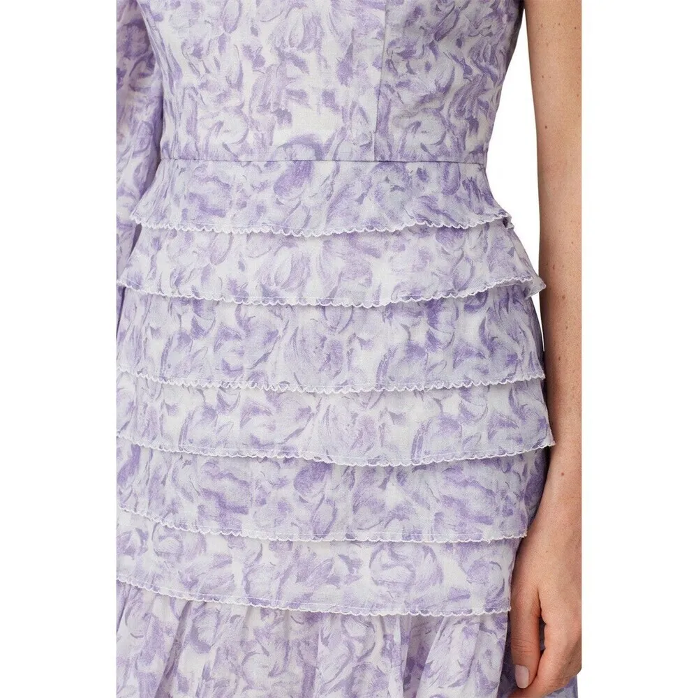 La Maison Talulah 100% Linen Real Love Baby Mini Dress EUC Size XS‎ - Image 4