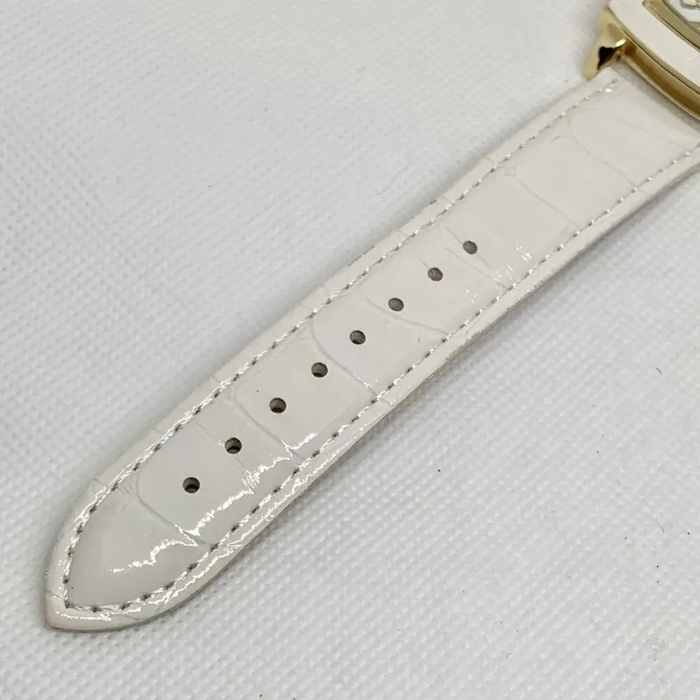 Women Bwc gold white tone wrist watch quartz analog 36mm square running - Image 5