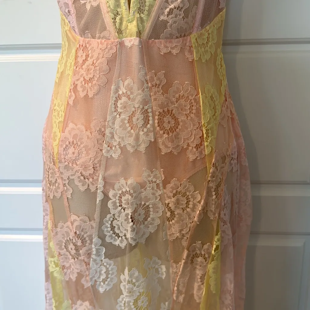 For Love & Lemons Blossom Maxi Dress Size Medium In Color Multi XS NWT - Image 8