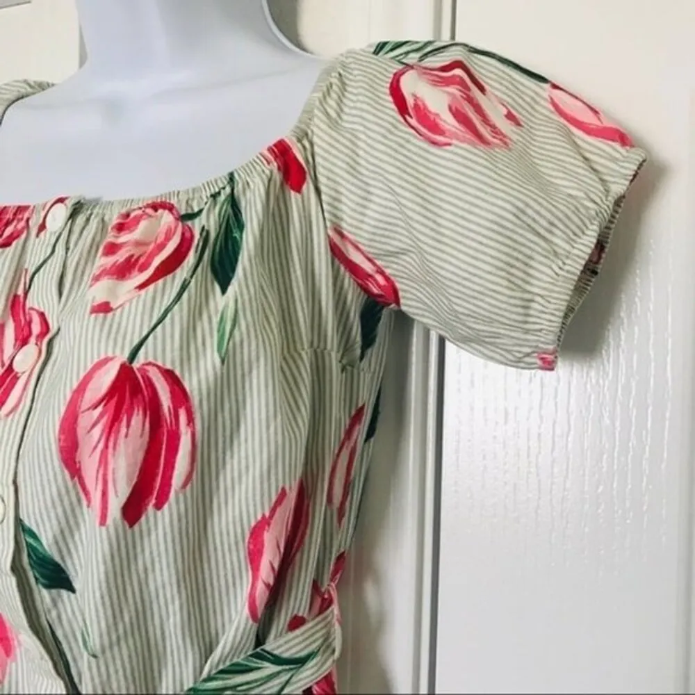 L'Academie X Revolve The Callao Midi Dress Mint Tulip Floral size S‎ - Image 10