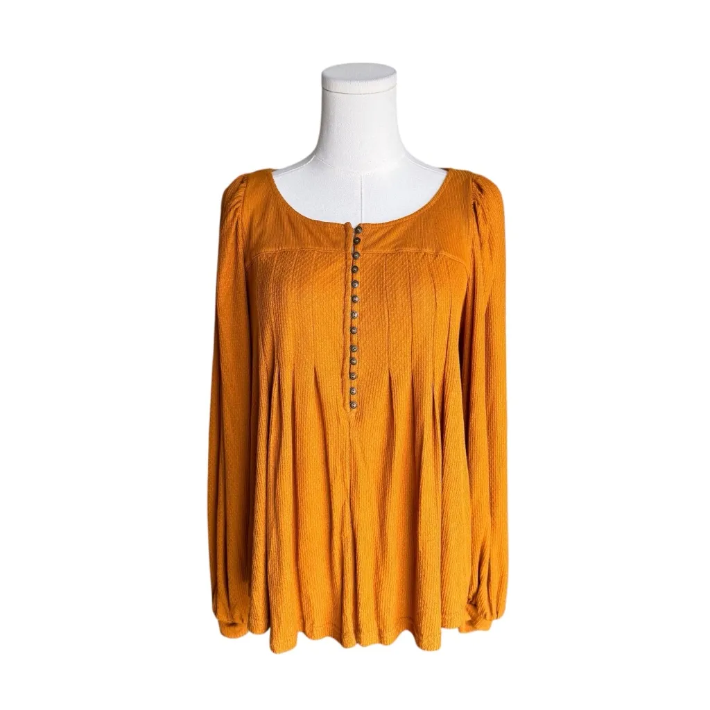 Free People - NWT Devin Top Blouse Flowly Boho Autumn Pearl Sz Xs - Image 2