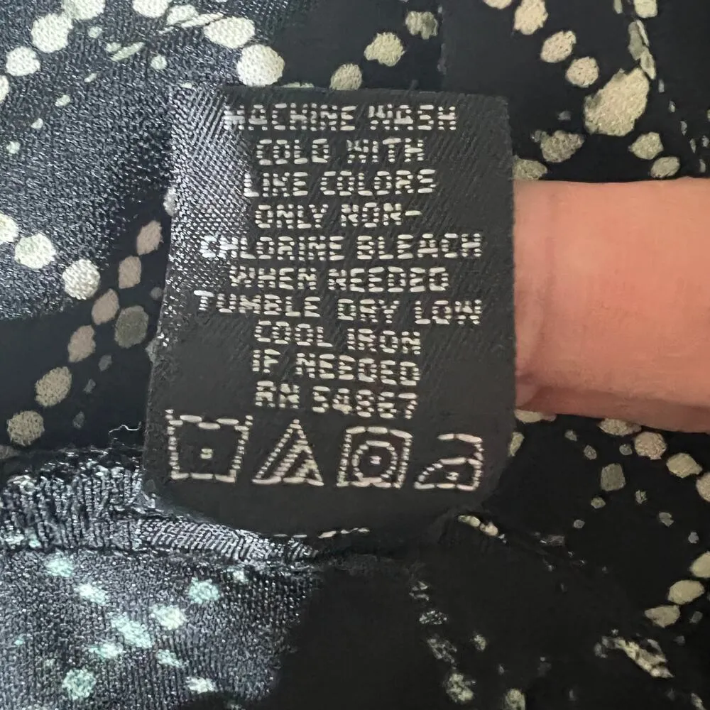 Y2K VINTAGE Express SMALL Black Diamond Dot Green Plaid Flare Mini Skirt - Image 8