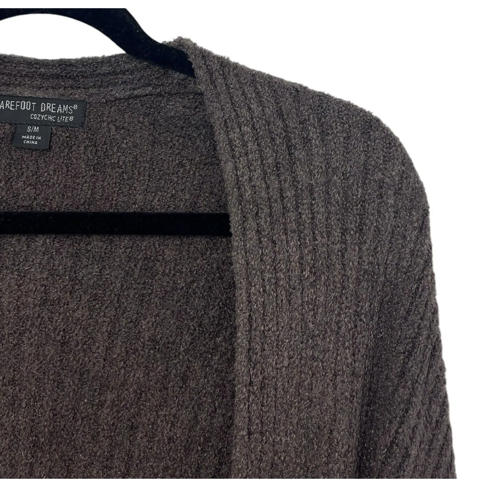 Barefoot Dreams CozyChic Lite Ribbed Shrug Cardi Sweater S M Beachy Cozycore - Image 2