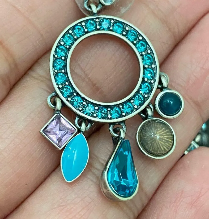 LK Designs Leetal Kalmanson Turquoise Gemstones Crystal Boho Bohemian Earrings - Image 9