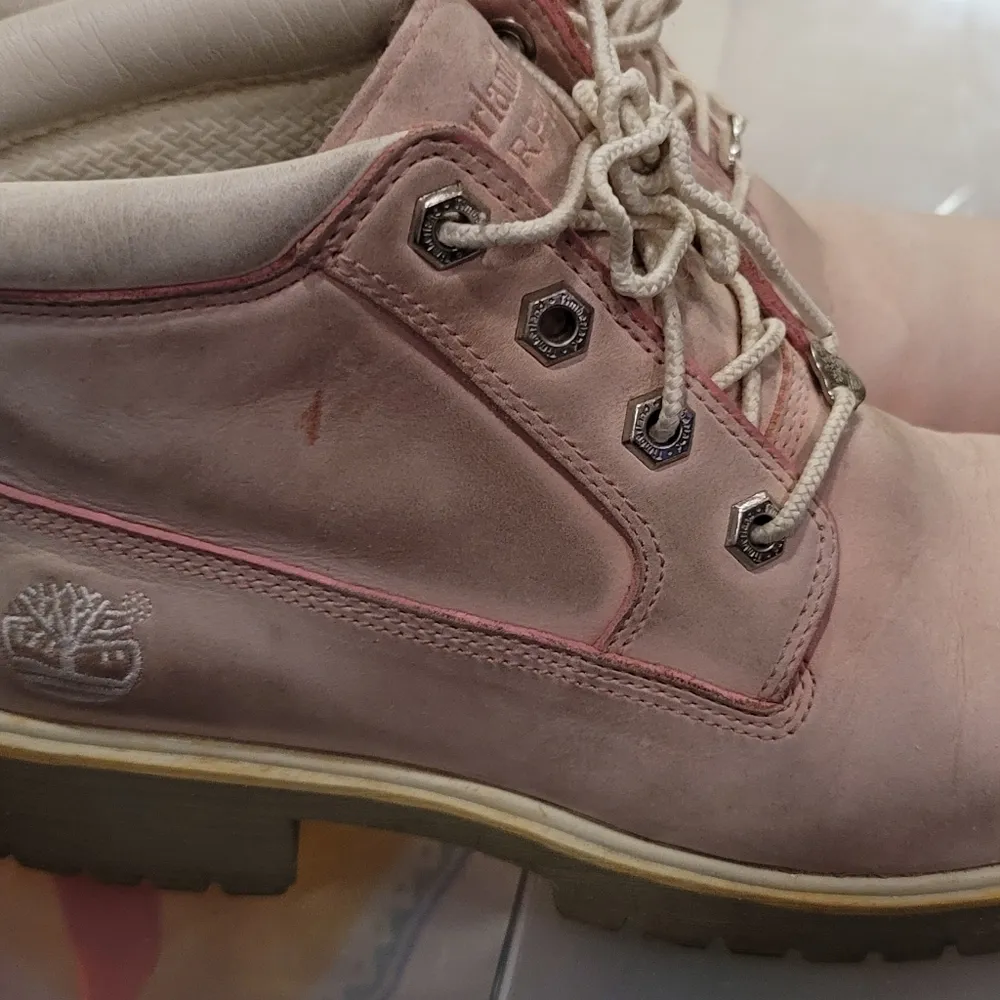 Timberland Women's Light Pink Ankle Boots Size 8.5 M - Image 7