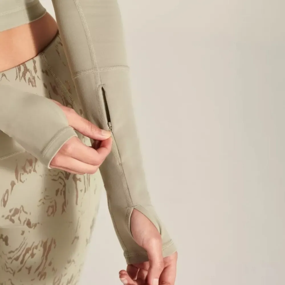 Athena super soft zip through in chalk green - Image 13