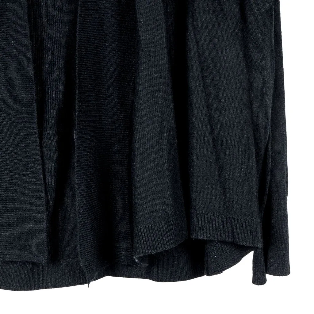 Liz Claiborne Career Cardigan Sweater M Womens Black Open Acrylic Rayon Stretch - Image 2