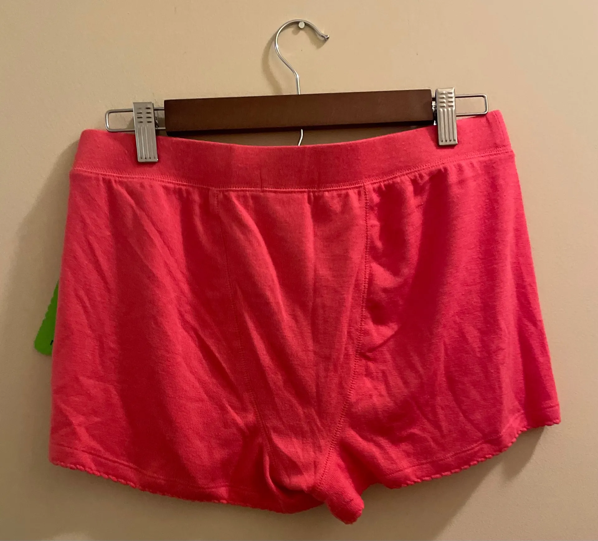 P.J. Salvage Women's Textured Essentials Ribbed Knit Shorts Retro Red Medium NWT NEW - Image 4