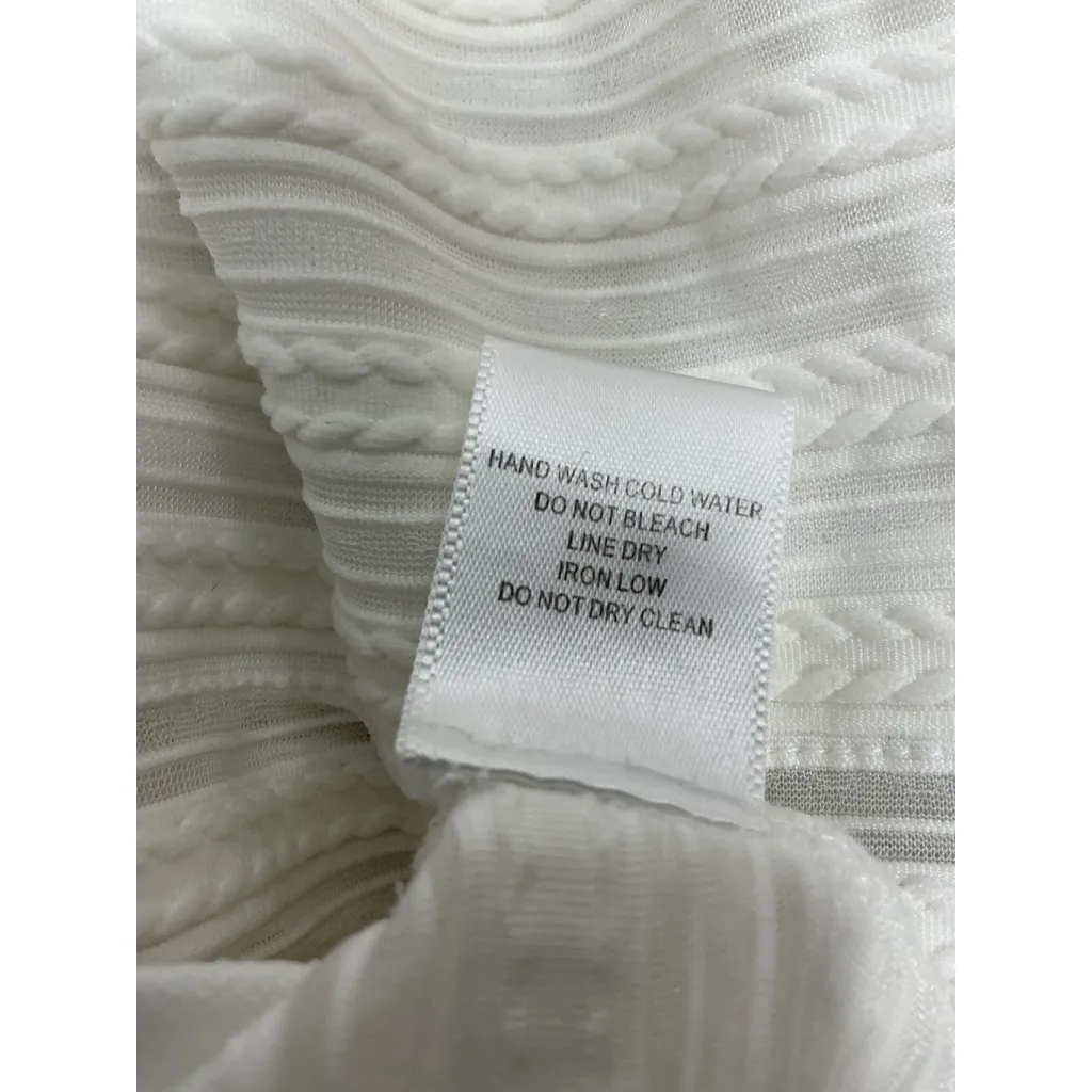 Womans Excellent Condition HYFVE Sleeveless Knee Length Pencil Dress Large White - Image 4