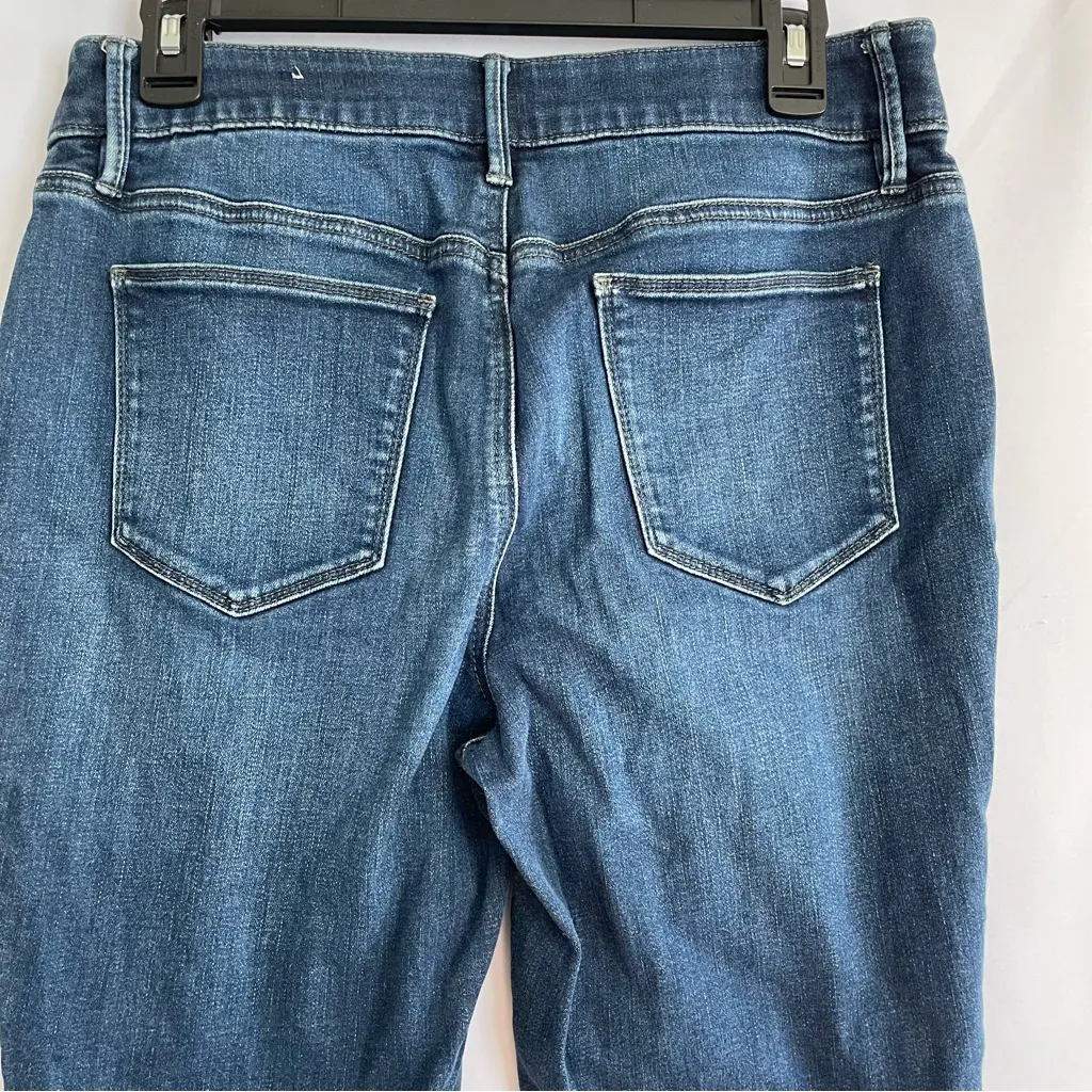 Chico’s Mid Rise Denim Blue Jean Stretch Waist Distressed Skinny Women Sz 0R=4R - Image 8