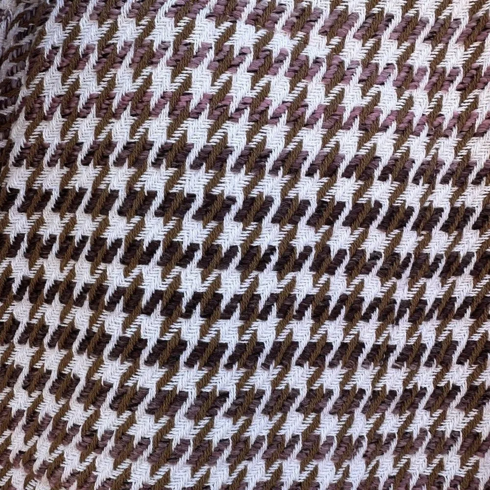 Soft Surroundings Romilly Jacket Brown Houndstooth Vegan Leather Trim Size Large - Image 6