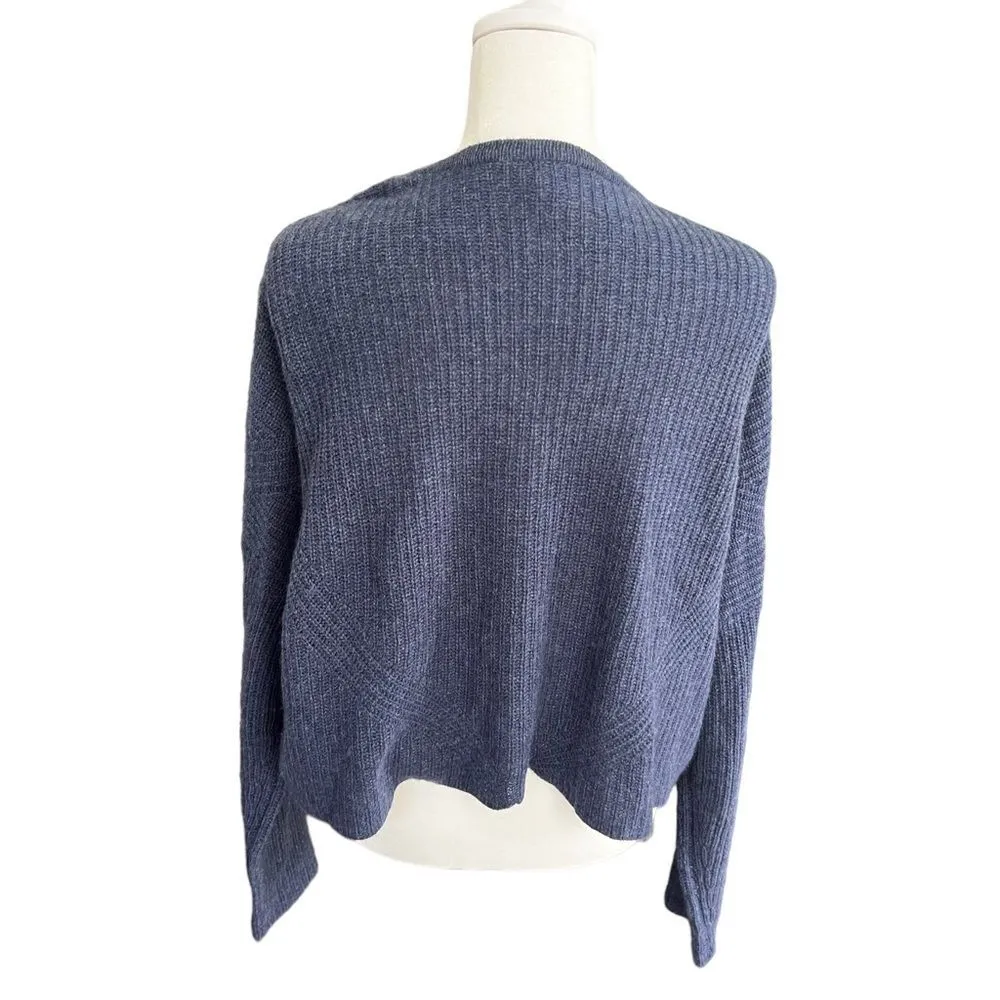 Autumn Cashmere Dusty Blue Open Front 100% Cashmere Cardigan Size S - Image 5