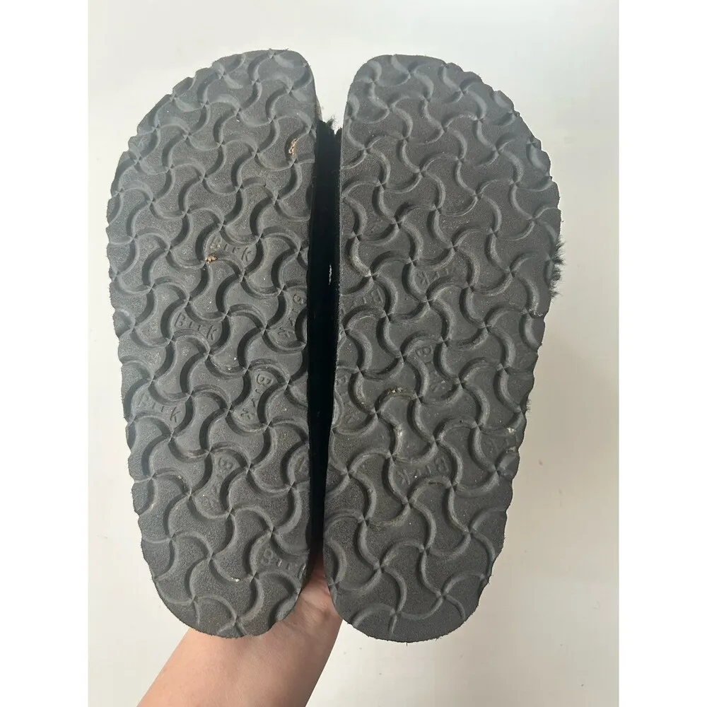 Birkenstock Arizona Shearling Suede Leather Size 39 L8 M6 - Image 7