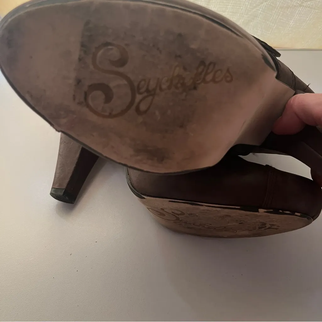 Seychelles Brown Snap Buckle Ankle Booties for Women Size 10 - Image 6