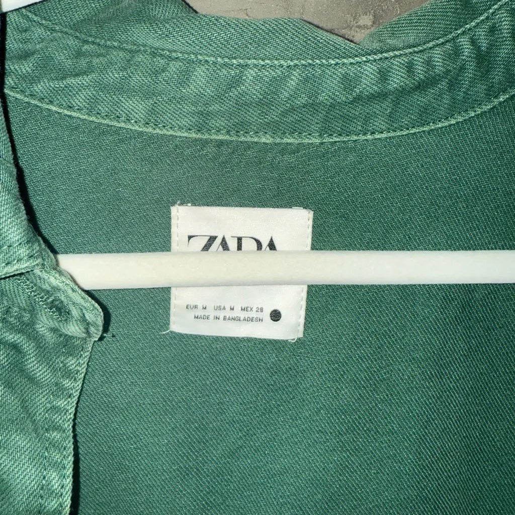 Zara Teal Button-Up Shirt - Image 2