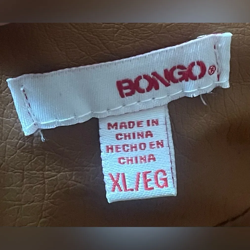 BONGO- Women's Brown Leather Jacket Size XL/EG - Image 6