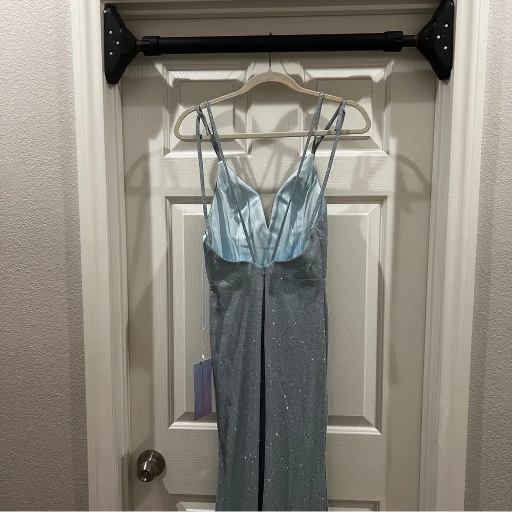 Prom Girl NWT Cinderella blue sparkly dress PG-82040 SIZE 4 - Image 5