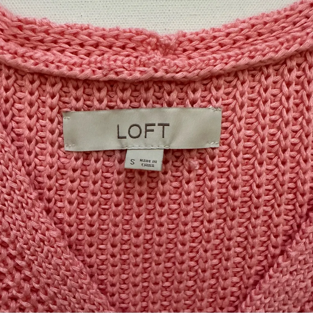 LOFT Women's Pink Knit Tank Top Size S - Image 8