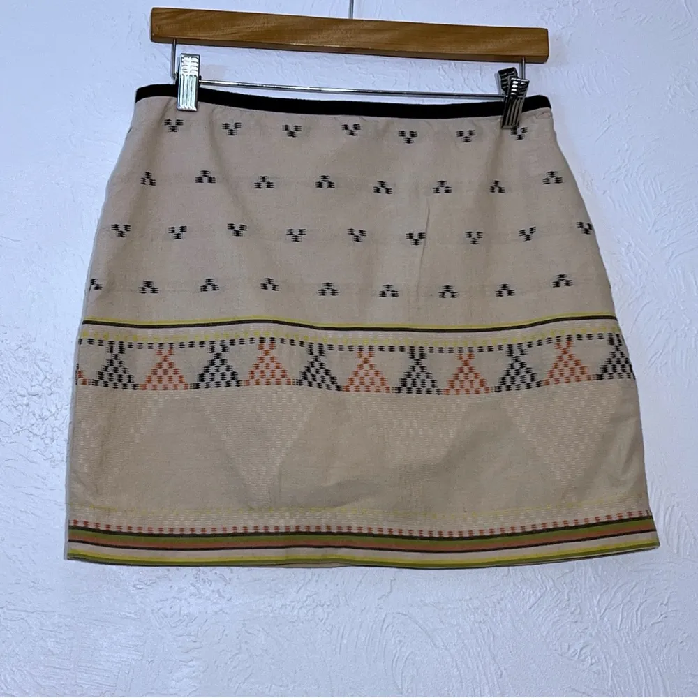 Madewell Womens Gamine Mini Skirt in Triangle Jacquard Tribal Aztec Boho SZ 4 - Image 2