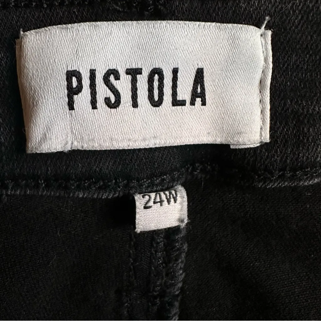 Pistola 28" Black High Rise Skinny Ankle Jeans Women Plus Size 24W - Image 7