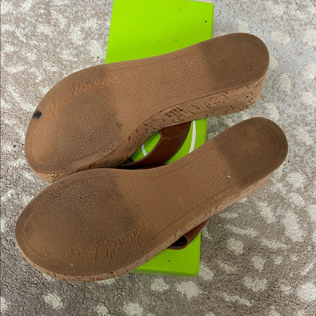 Sam Edelman Romy Tan Wedge Sandals size 6M - Image 7