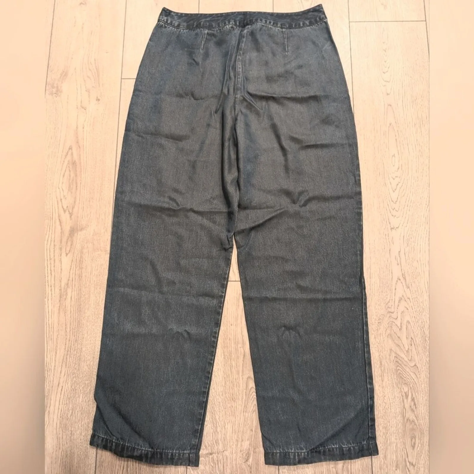 J.Jill Jeans Womens 12 Trouser Wide Leg Style Tencell Lyocell Fabric Blue - Image 4