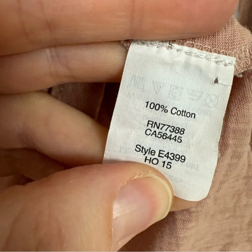 Madewell Pink Burnout Long Sleeve Tee Shirt Womens M Casual Fall Classic Blouse - Image 3