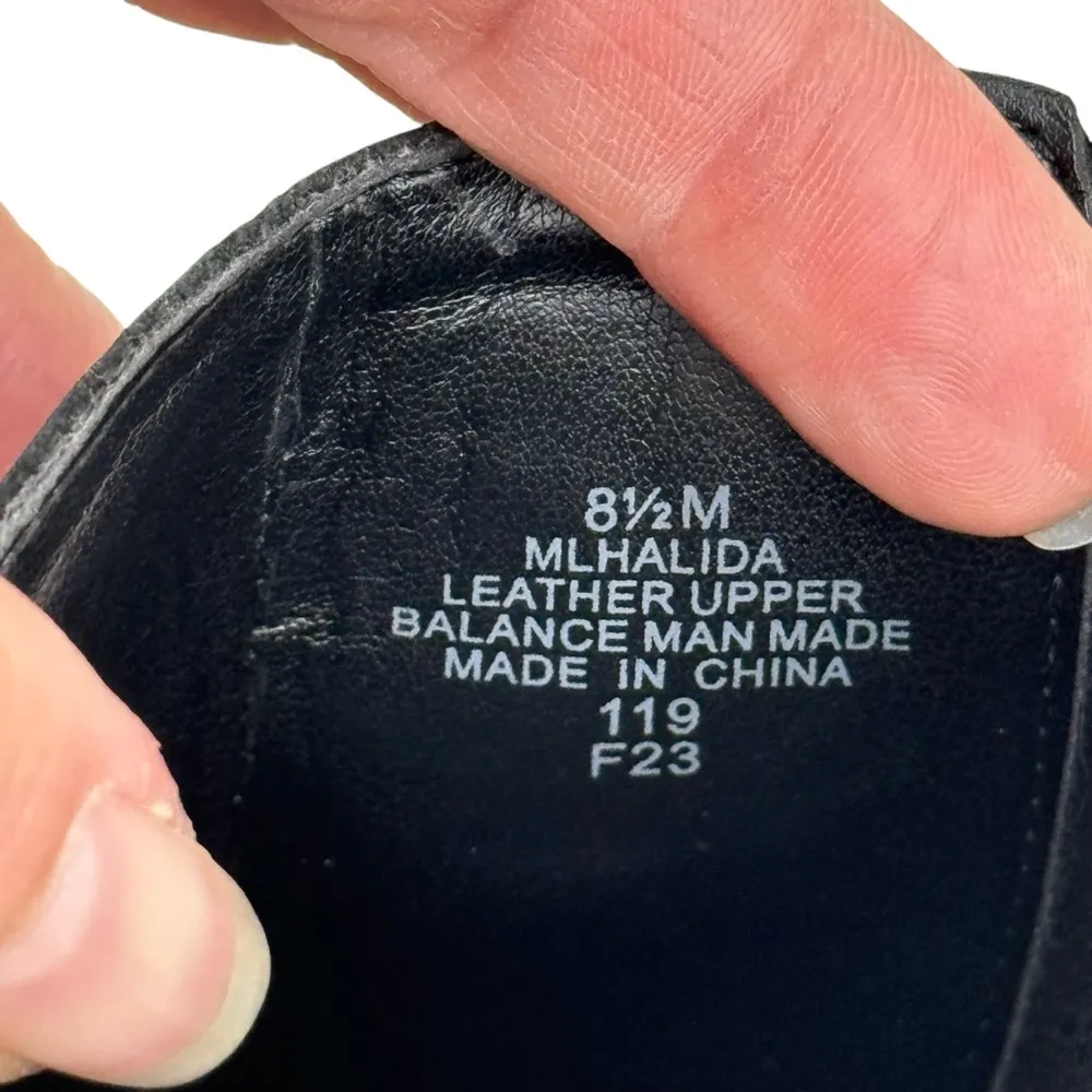 Marc Fisher Black Leather Halida Boots Shoes Heeled Ankle Booties SZ 8.5 Western - Image 12