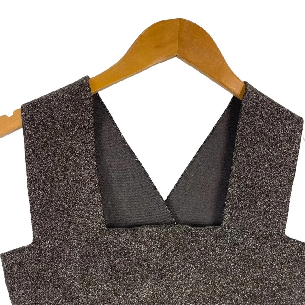 New A.L.C. Ali bronze metallic Knit Crop Top Size Medium Celebrity Style - Image 6