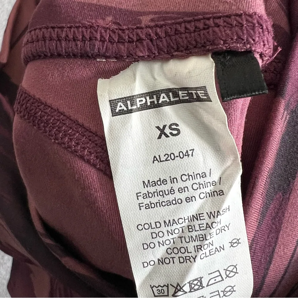 Alphalete Power Surface Leggings in Purple Wine Brush - Image 6