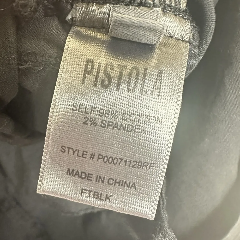 PISTOLA Anthropologie Rosie Mini Dress Smocked Waist Sz Medium Fade Black Casual - Image 8