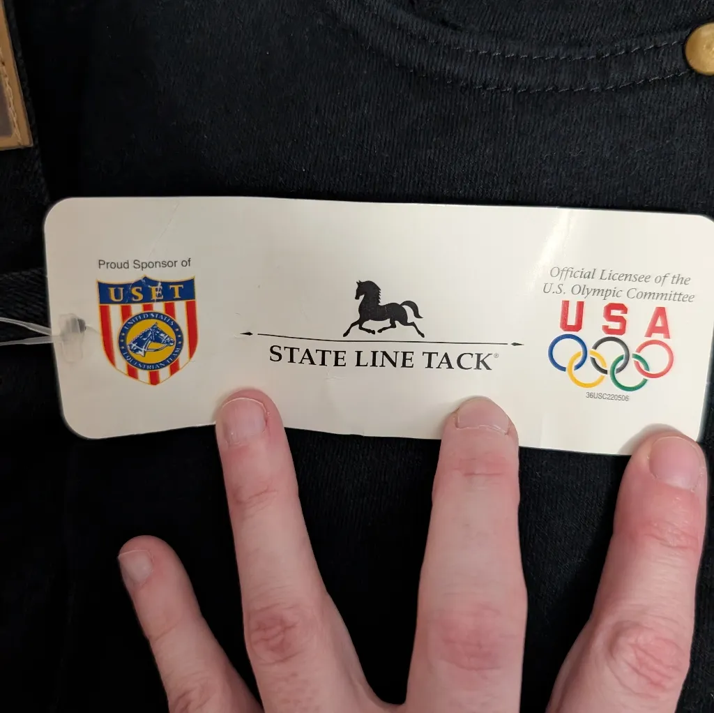 NWTS State Line Tack Equestrian Jeans/Breeches W10 Black Size 10 - Image 8