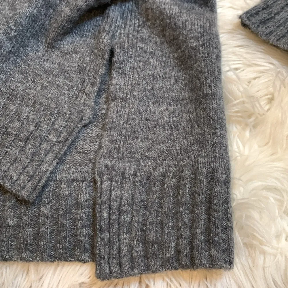 ee:some oversized cowl funnel neck sweater marled gray M/L Size undefined - Image 7