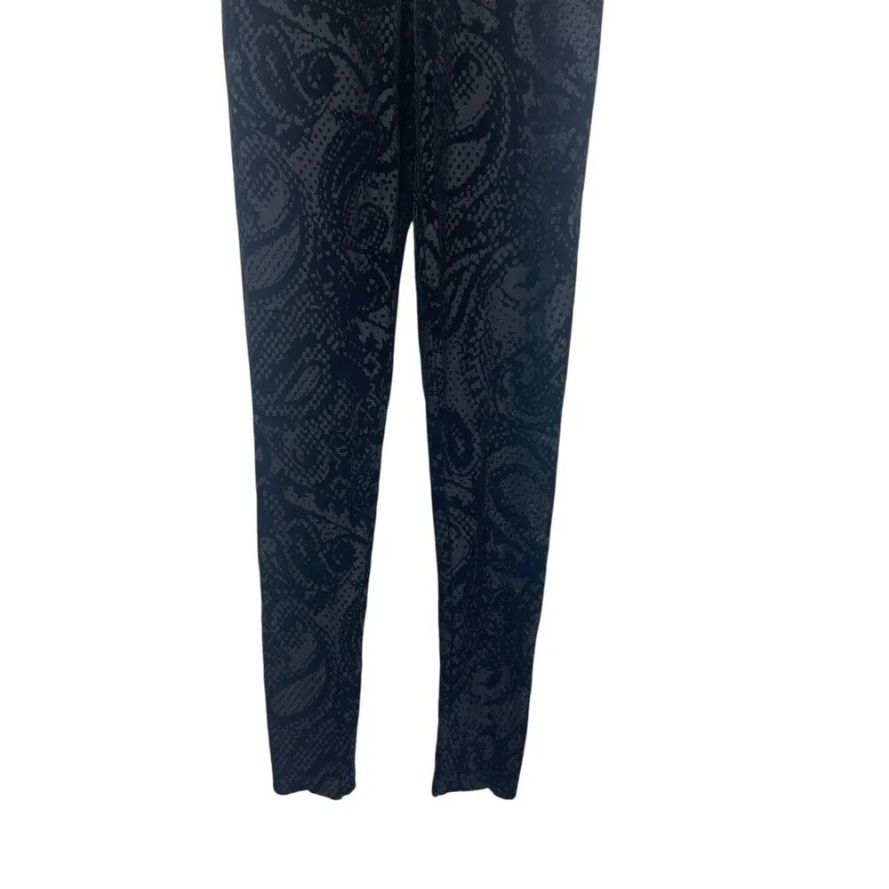 Topshop Nordstrom Black Velvet Burnout Elastic Waist Leggings 2 NWT - Image 3