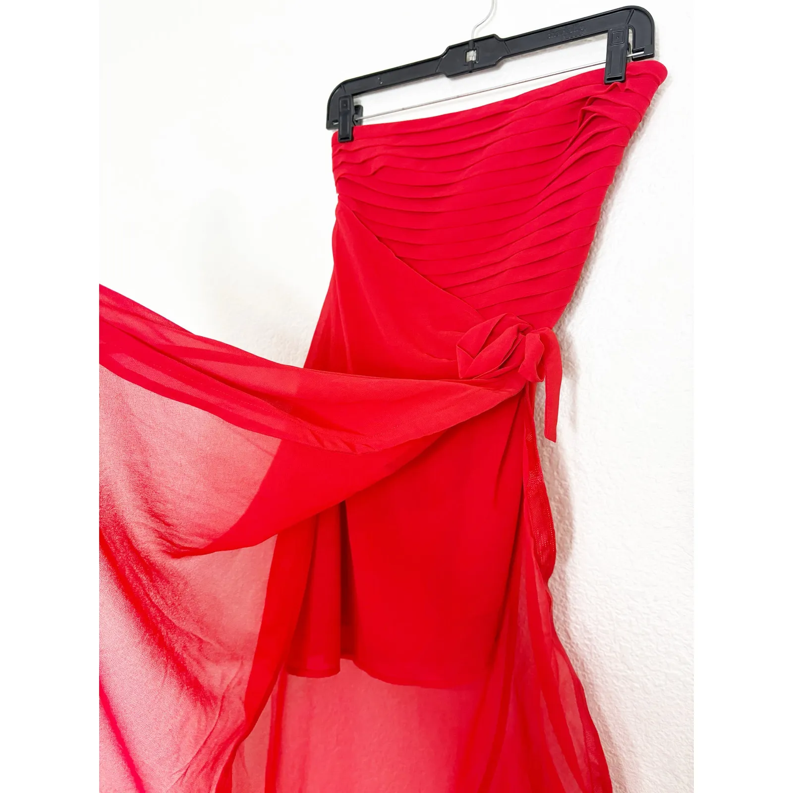 NWT Hello Molly Celebrating Love Maxi Dress Size 2 Red Asymmetrical Hem Vday - Image 12