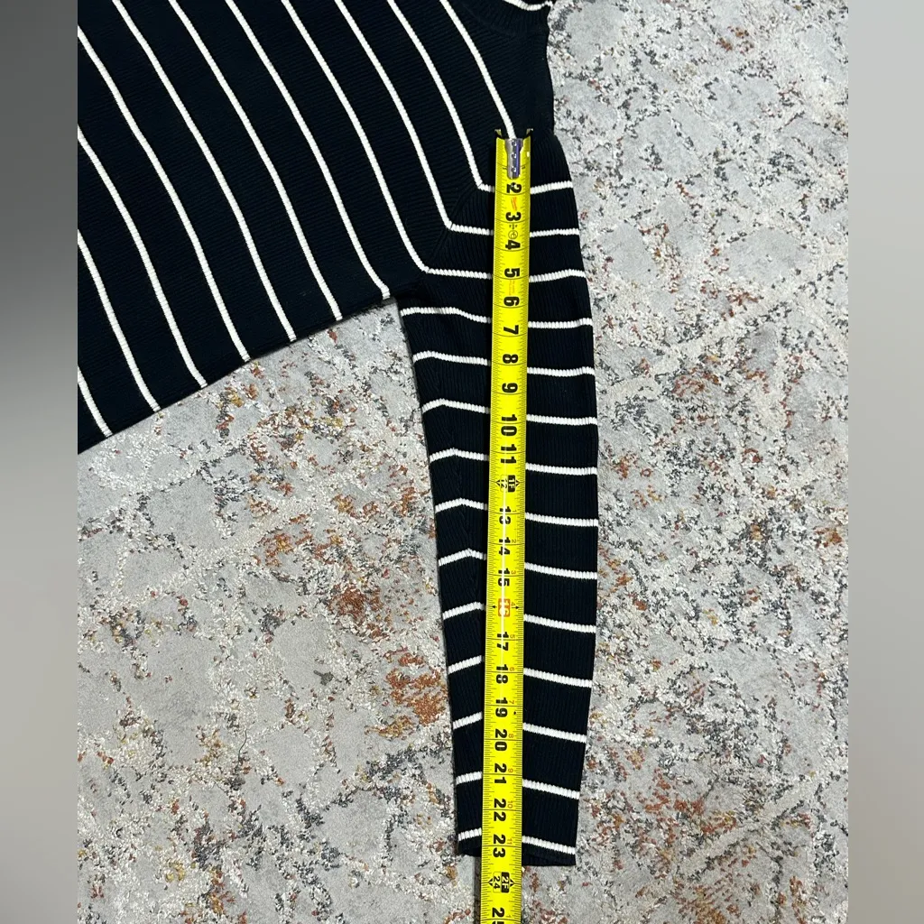 LAUREN RALPH LAUREN ribbed turtle neck sweater size XL black white - Image 7