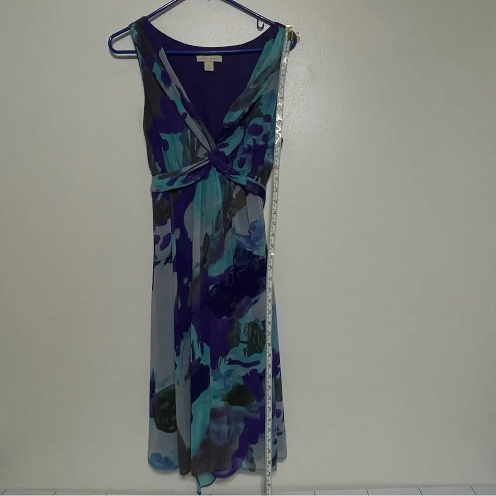 JONATHAN MARTIN Multicolored Abstract Watercolor Print Sleeveless Dress Size 14 - Image 44