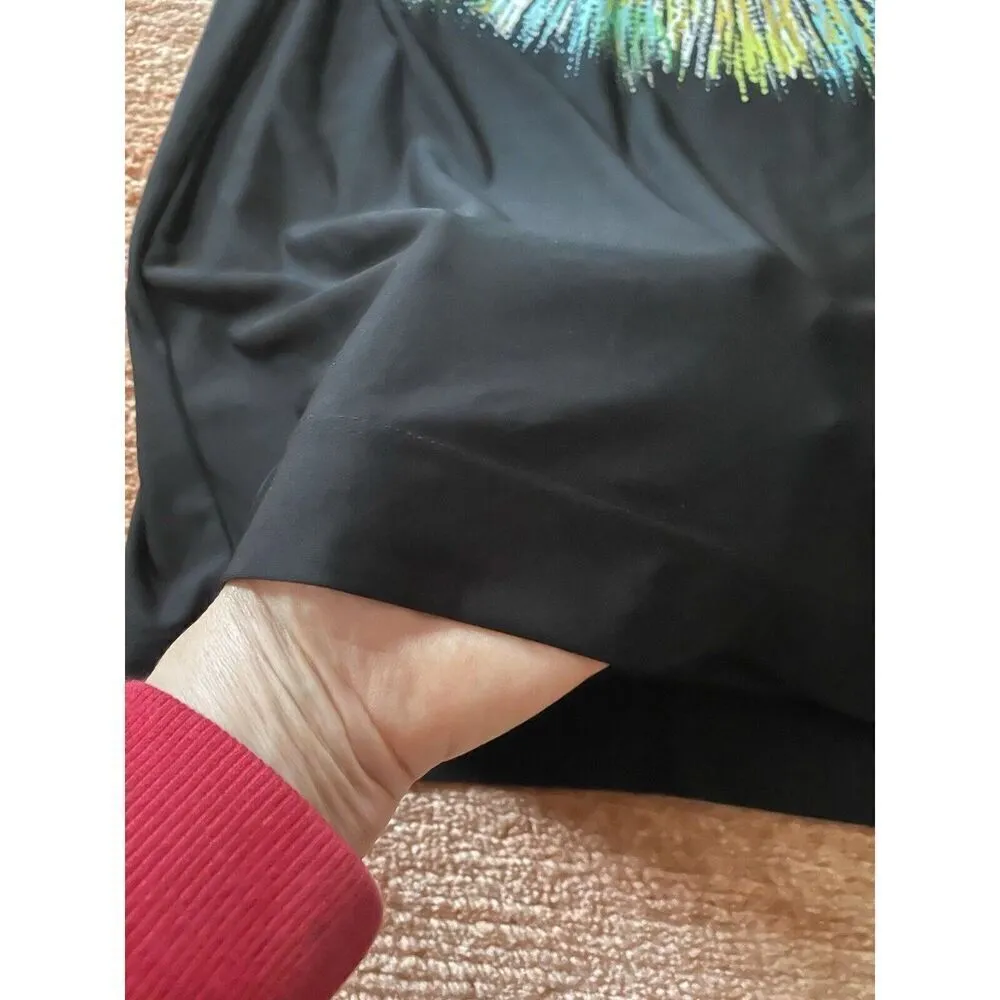 New York & Company Women's size M Midi Black/Yellow Printed Dress Yellow Size M - Image 8