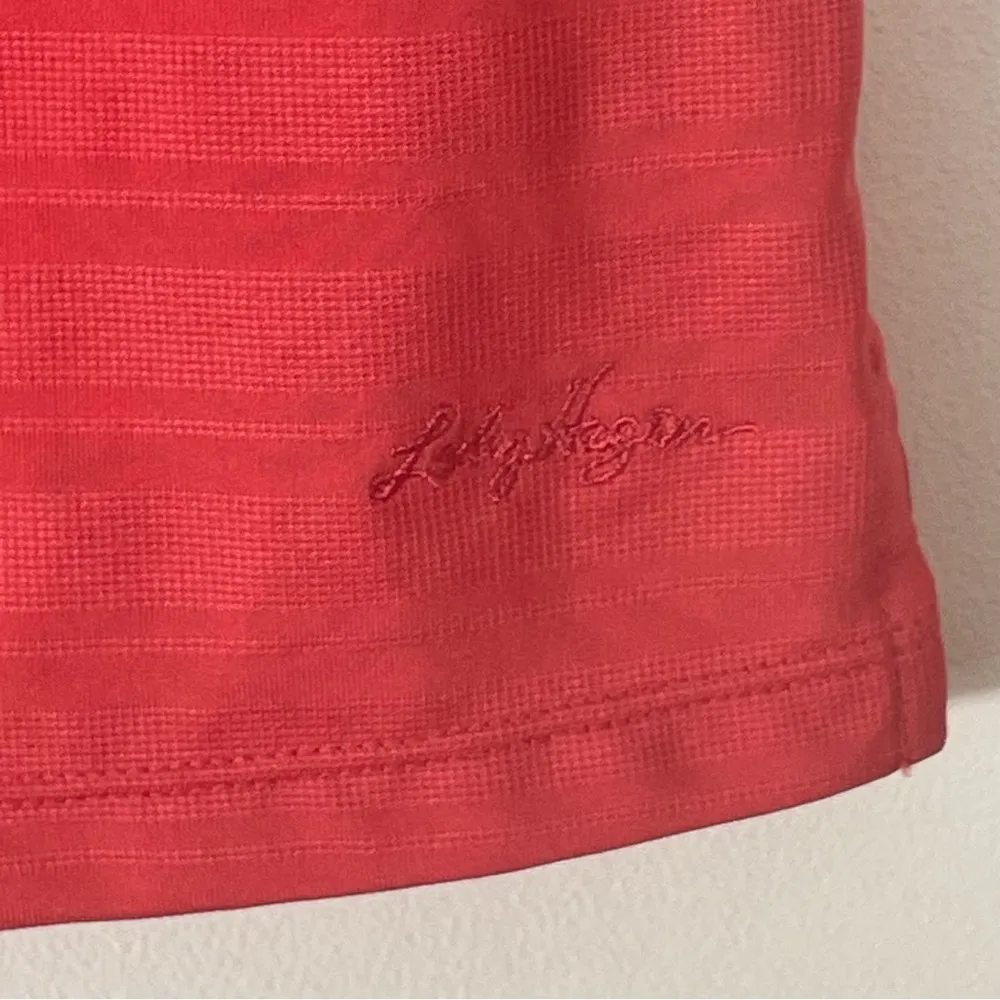 Lady Hagen Hydro-Dri Pink Striped Collared V Neck Tank Top Size S - Image 3