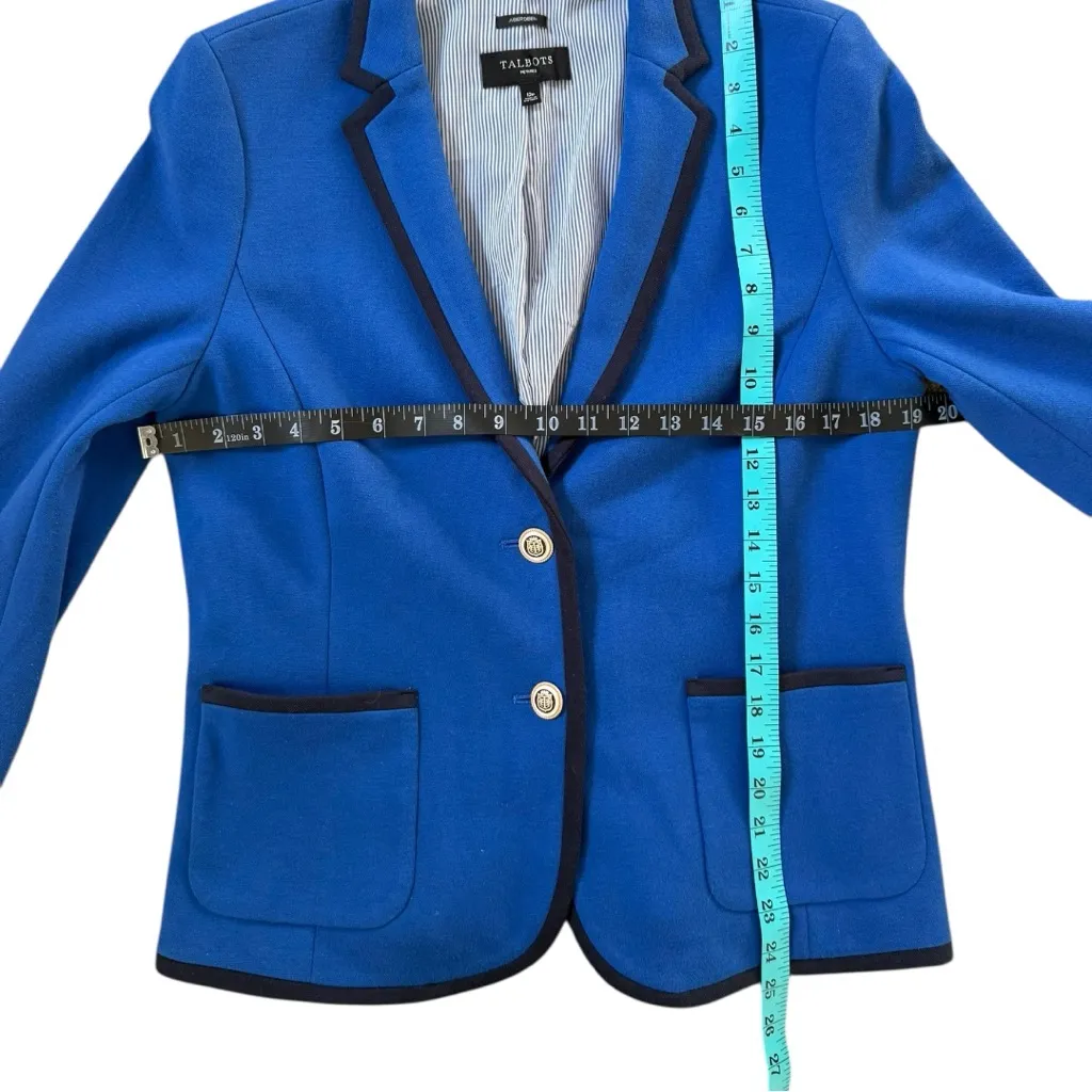 Talbots Womens Size 12P Pique Aberdeen Blazer Preppy Old Money - Image 4