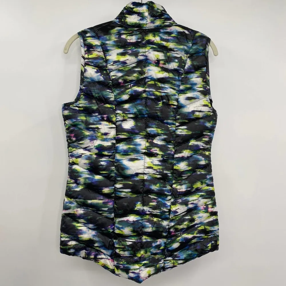 Tangerine Duck Down Puffer Vest Lightweight Packable Printed Size Small NWOT - Image 3