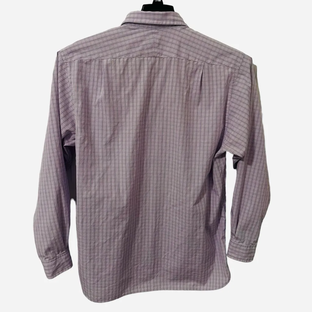 Thomas Pink Women’s Size 14 Lavender Blue Checkered‎ Cotton Button Down Shirt Purple - Image 5