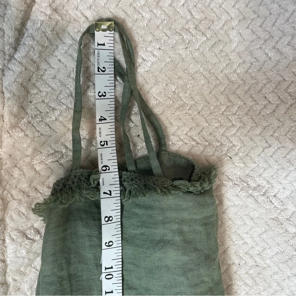 Francesca Bettini Olive Green Camisole Top M 100% Linen Euro Summer Cottagecore Size M - Image 6