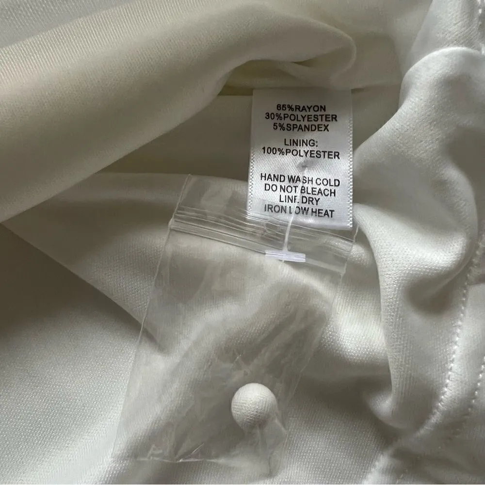 NWT Lulu's White Mesh Light and Grace Halter Skater Dress Size Medium - Image 10