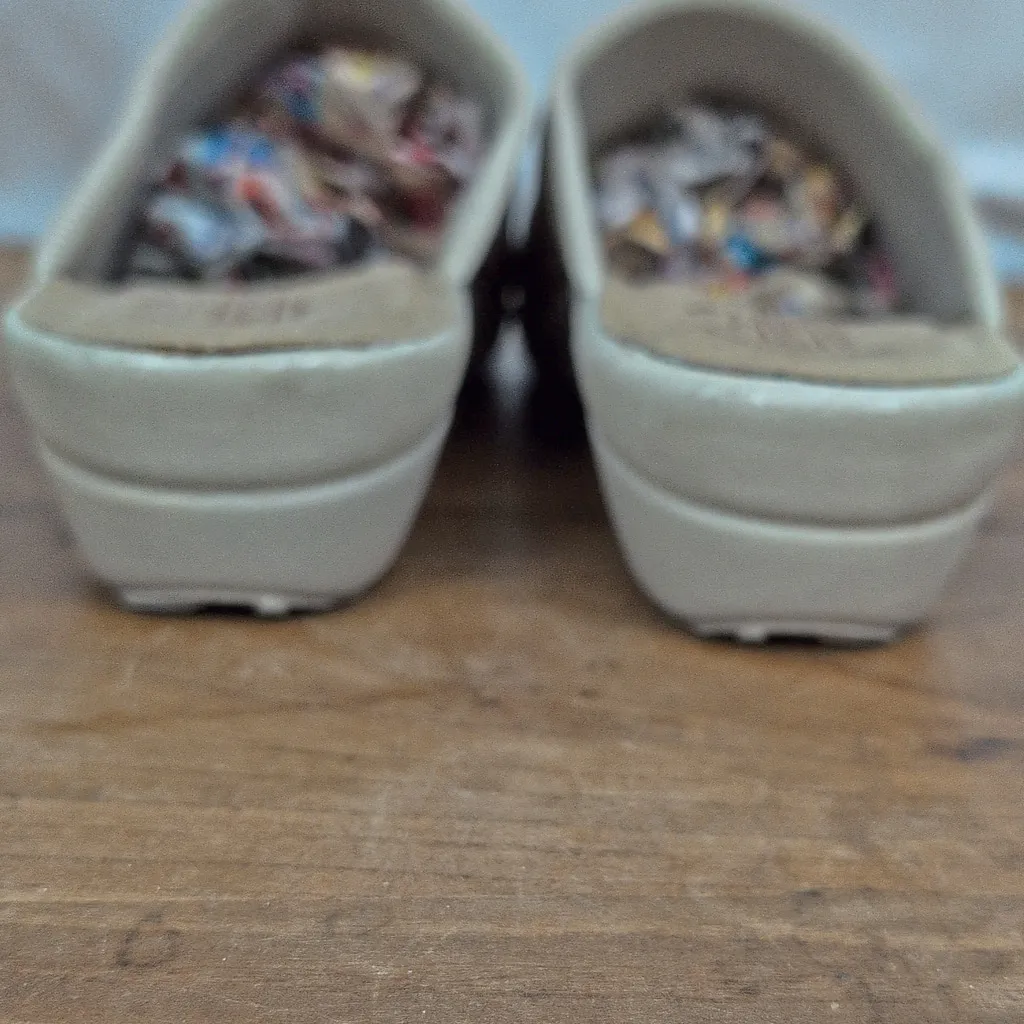 Fly Flot Italian Made Mesh Sandal Mules 40 Tan Size 9 - Image 8