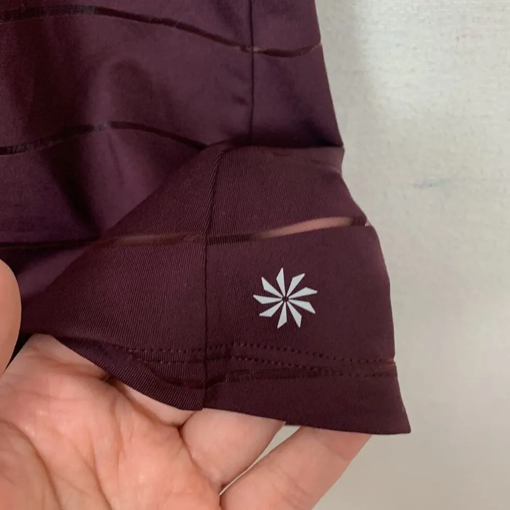 Athleta womens small sports bra and matching tank purple pink gym lulu work - Image 11