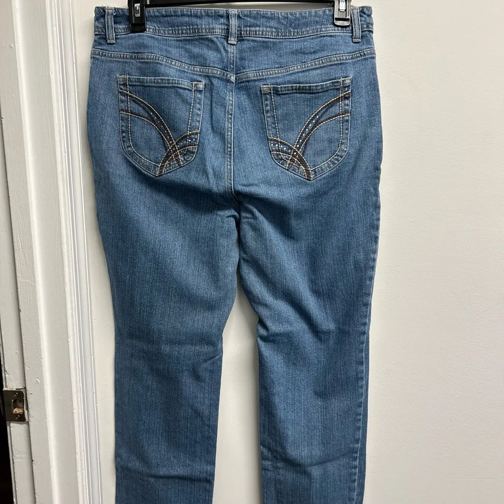 Chico's Blue Straight Leg Jeans - Image 3